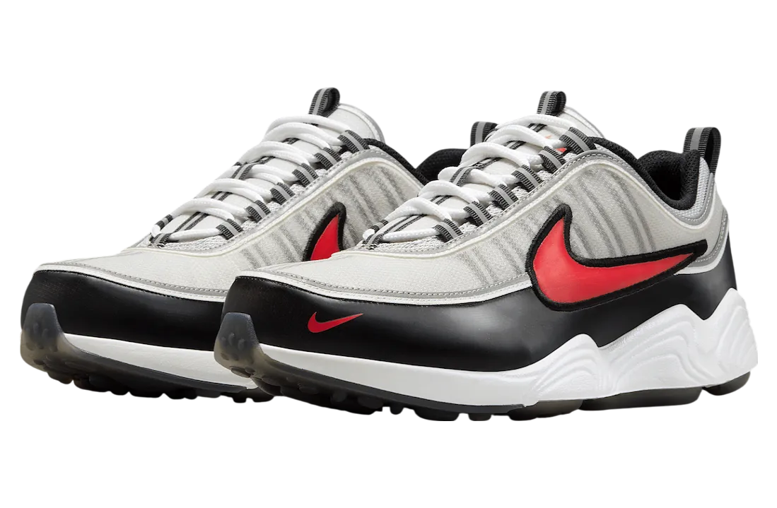 nike air zoom spiridon metallic silver sport red 0