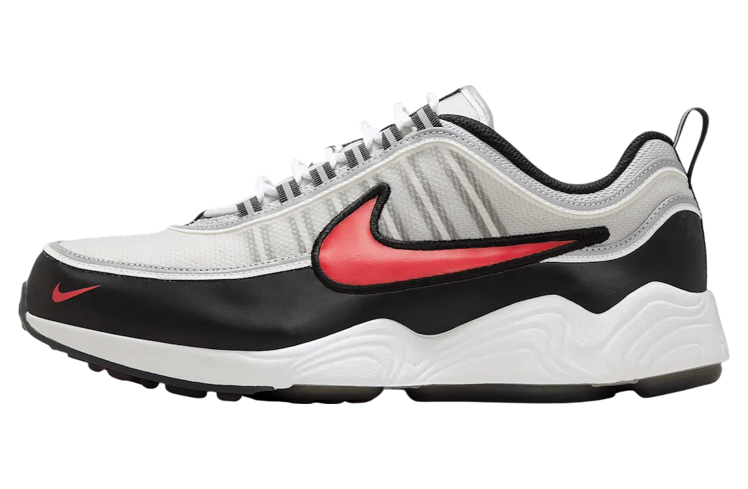 nike air zoom spiridon metallic silver sport red