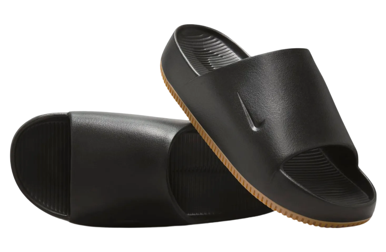 nike calm slide black gum medium brown 0