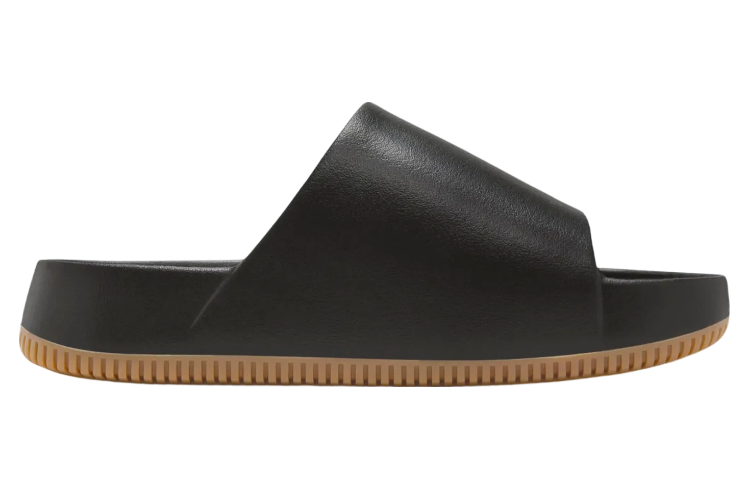 nike calm slide black gum medium brown 1