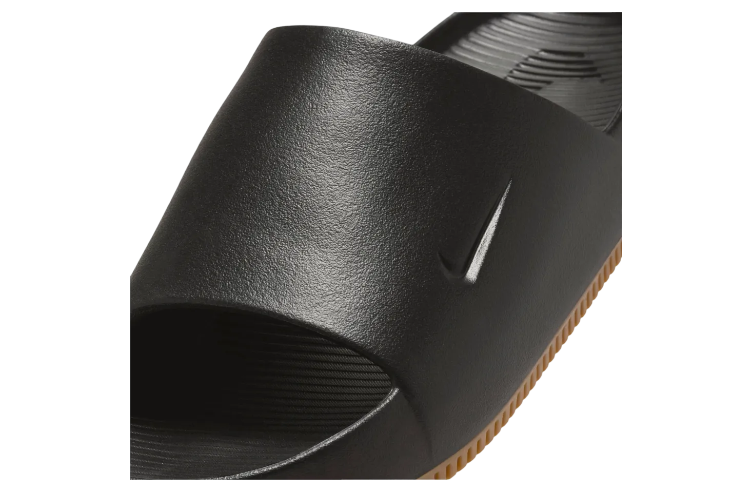 nike calm slide black gum medium brown 4