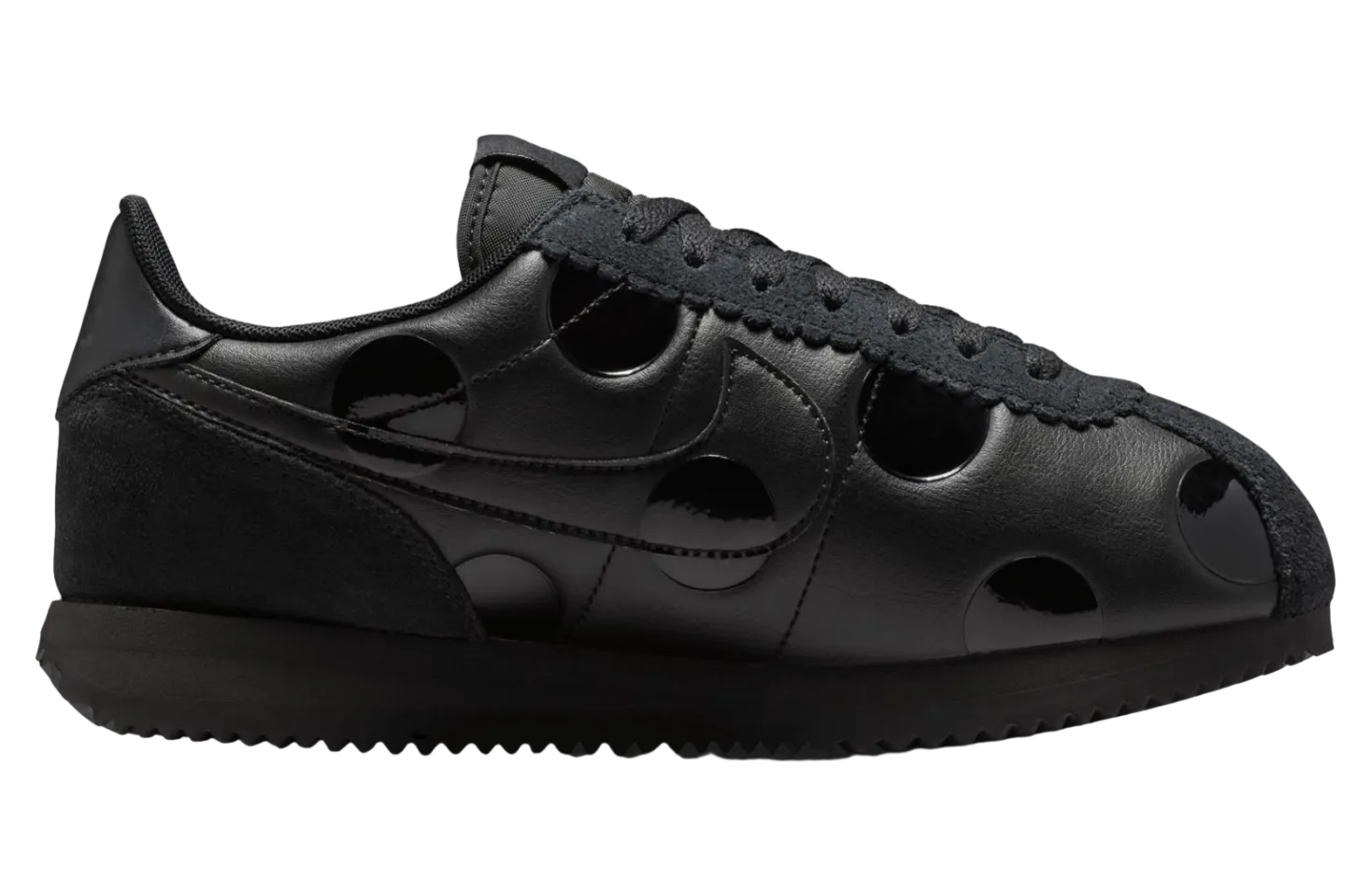 nike cortez triple black polka dot b 2