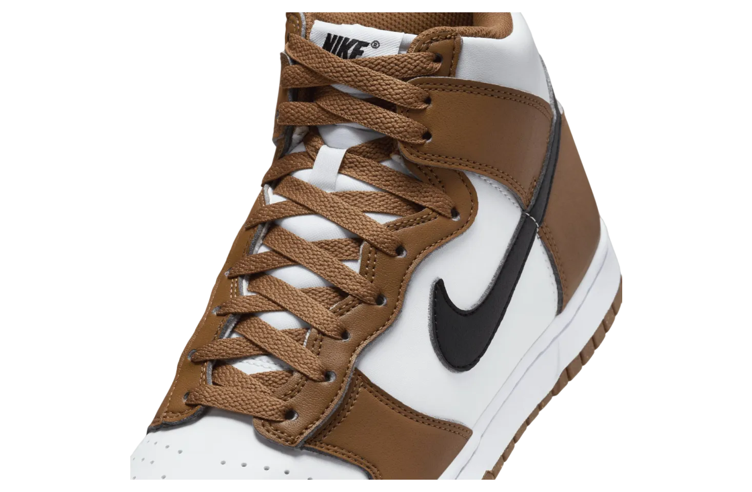 nike dunk high next nature brown white 6