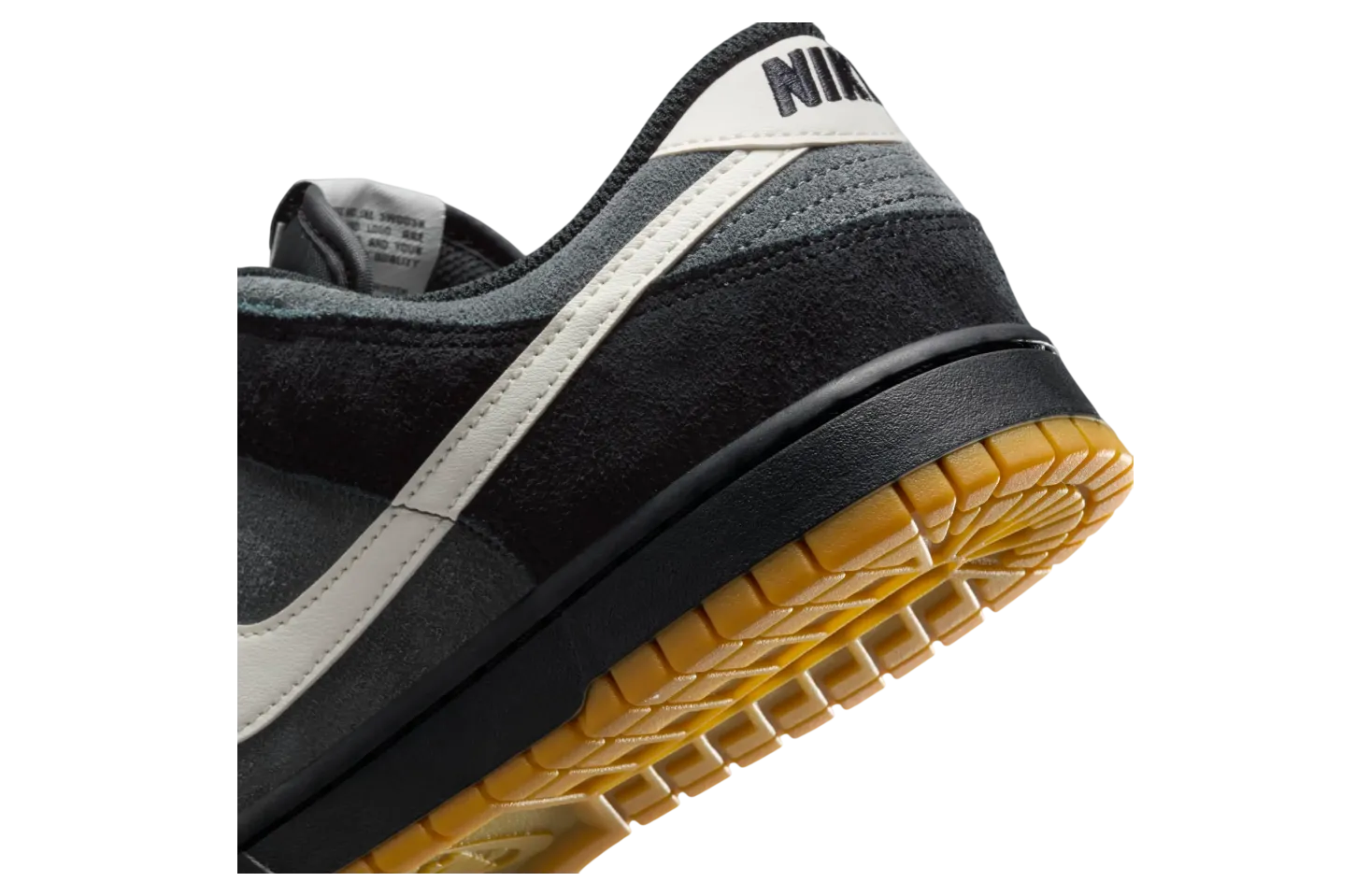 nike dunk low black grey gum 6