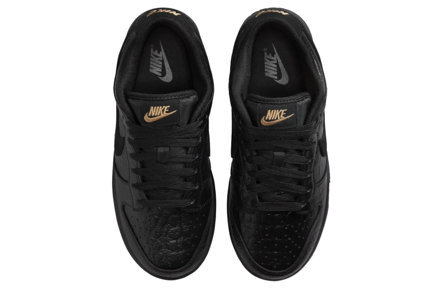 nike dunk low black metallic gold 3