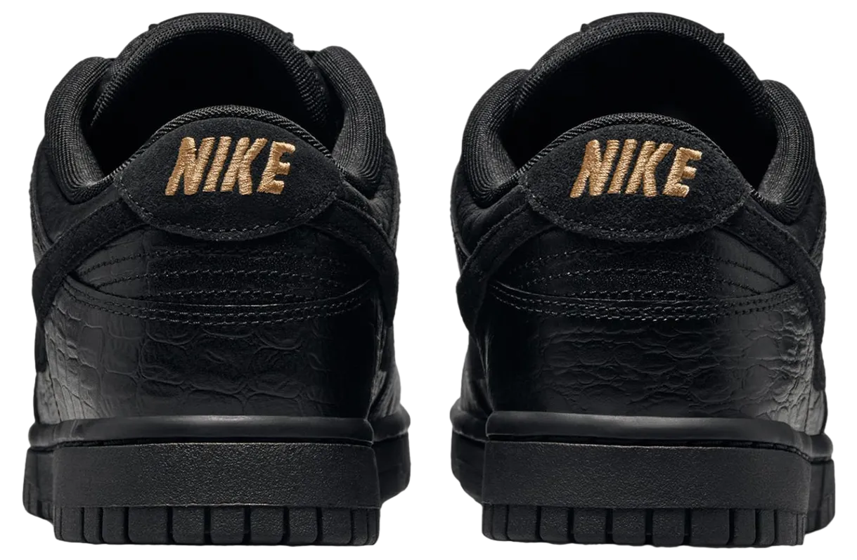 nike dunk low black metallic gold 4