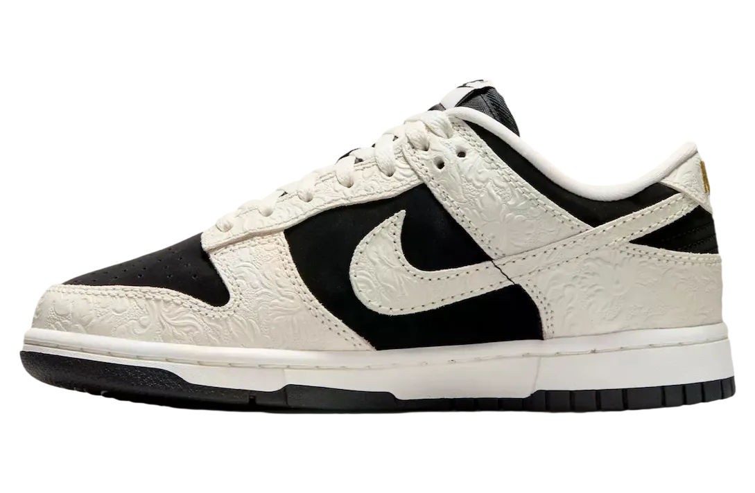 nike dunk low black sail metallic gold