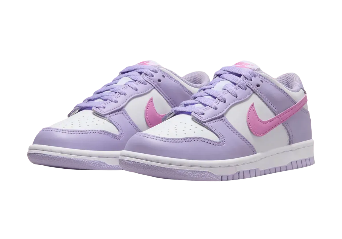 nike dunk low gs lilac bloom pink 0