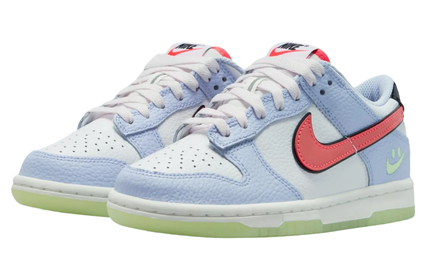 nike dunk low gs white blue 0
