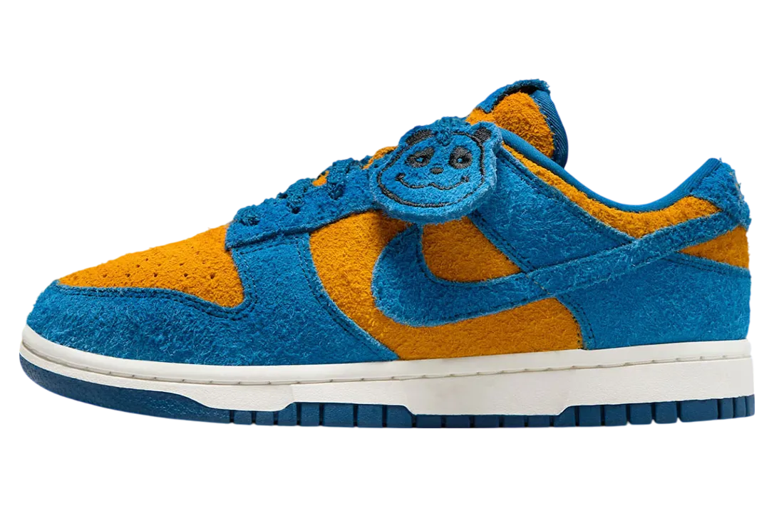 nike dunk low panda blue gold
