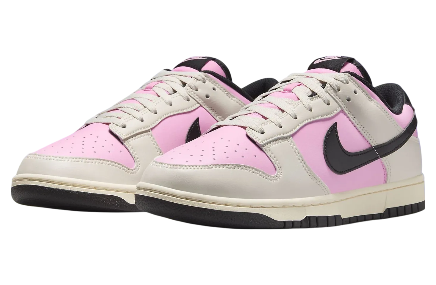 nike dunk low pink rise black 0