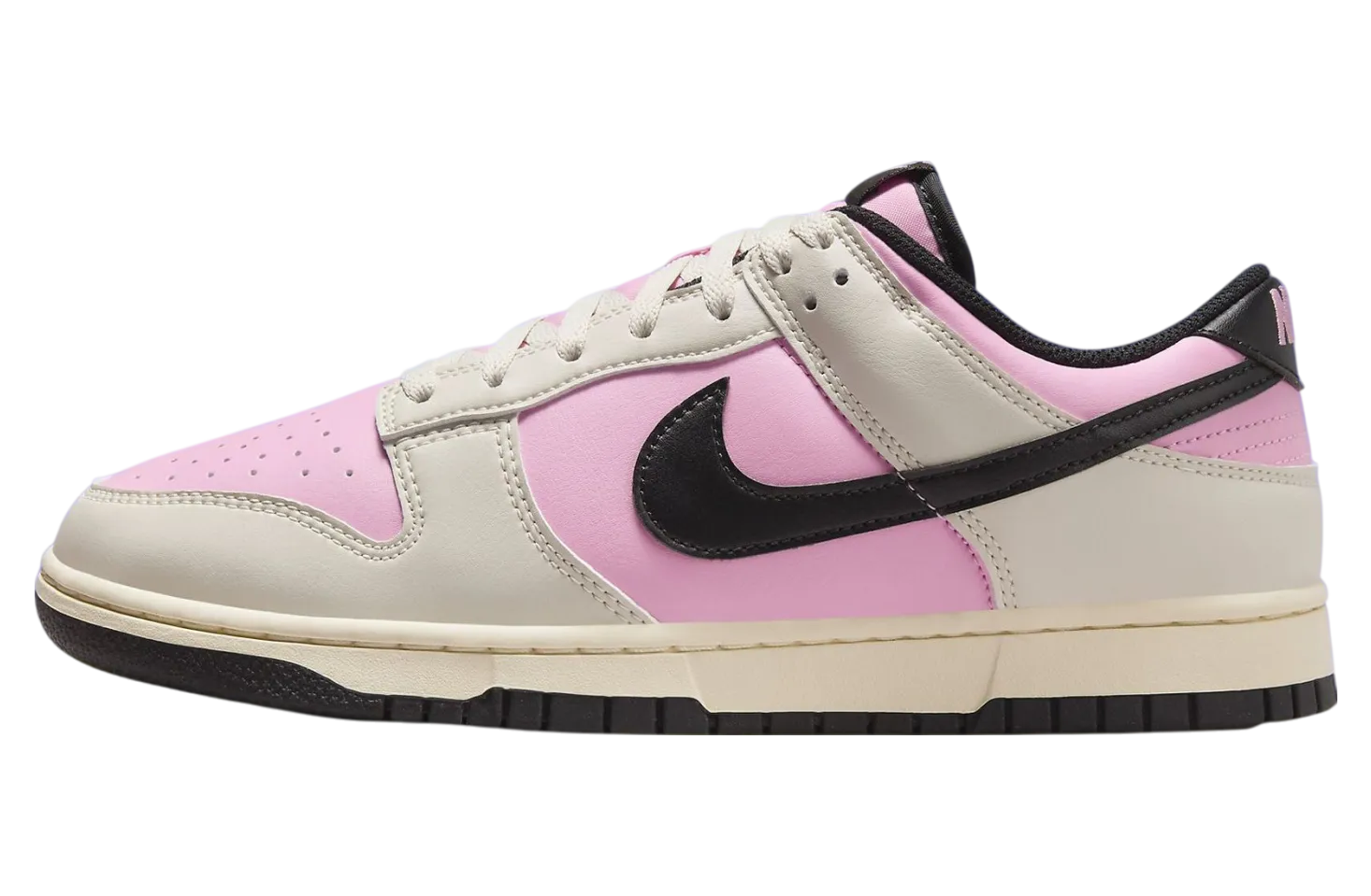 nike dunk low pink rise black