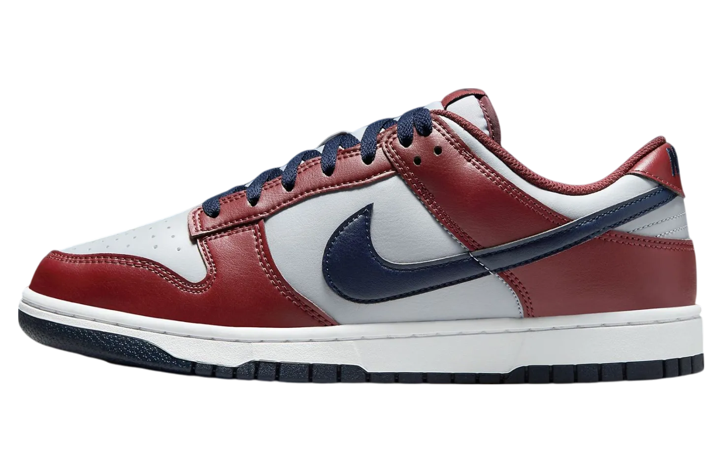nike dunk low reboots grey burgundy navy