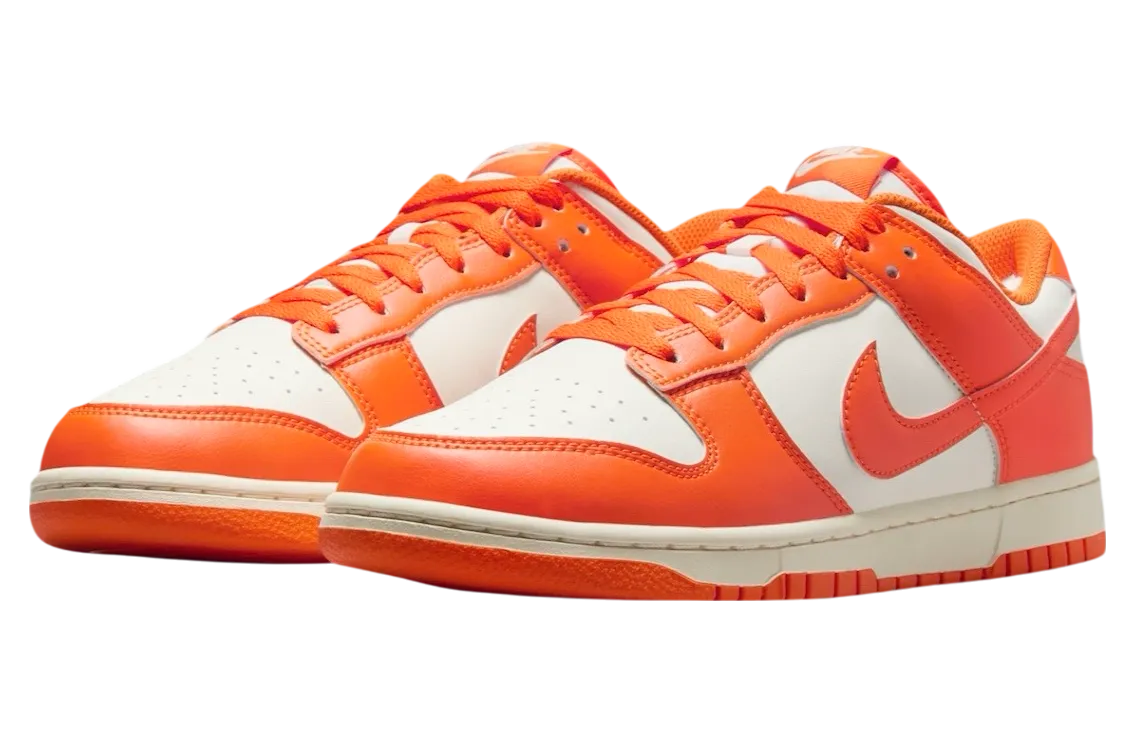 nike dunk low syracuse pale ivory safety orange 0