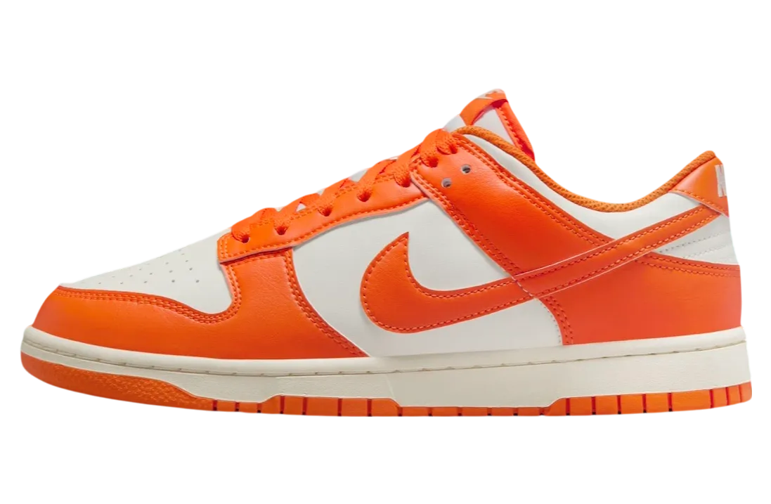 nike dunk low syracuse pale ivory safety orange