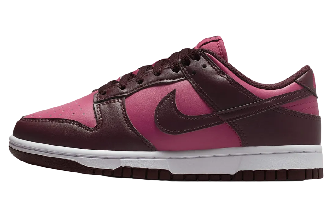 nike dunk low wmns maroon pink