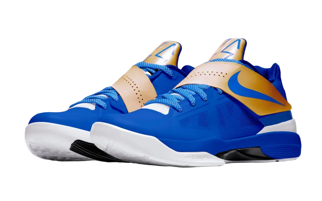 nike kd 4 royal white gold 0