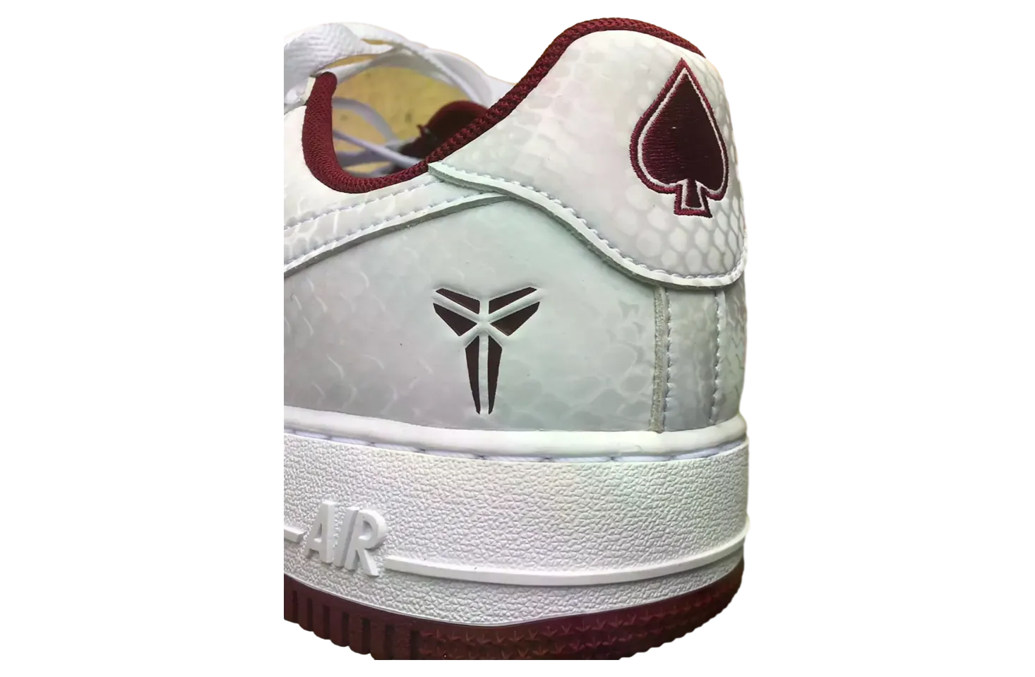 nike kobe air force 1 low white team red 5