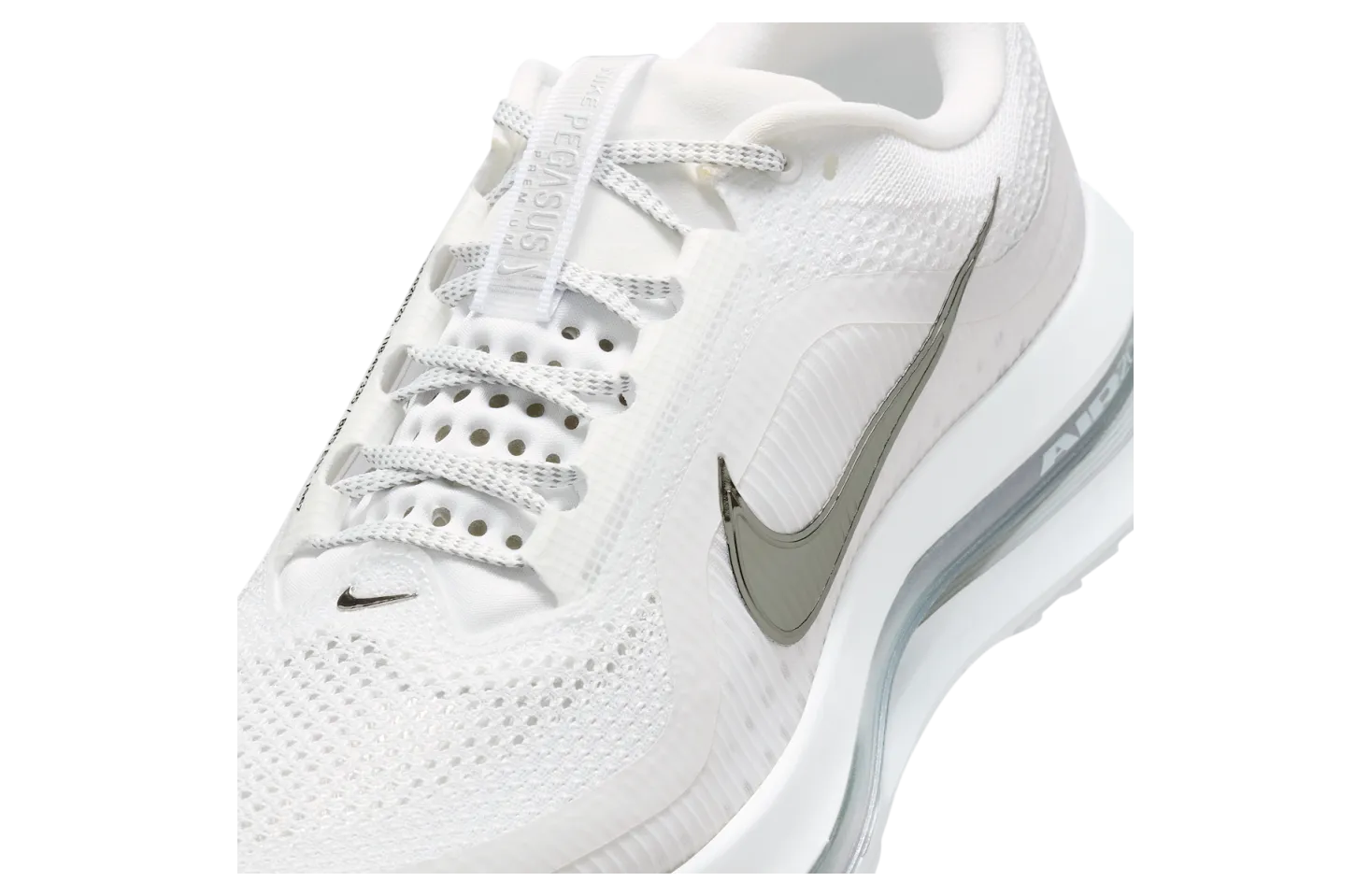 nike pegasus premium white metallic silver 5