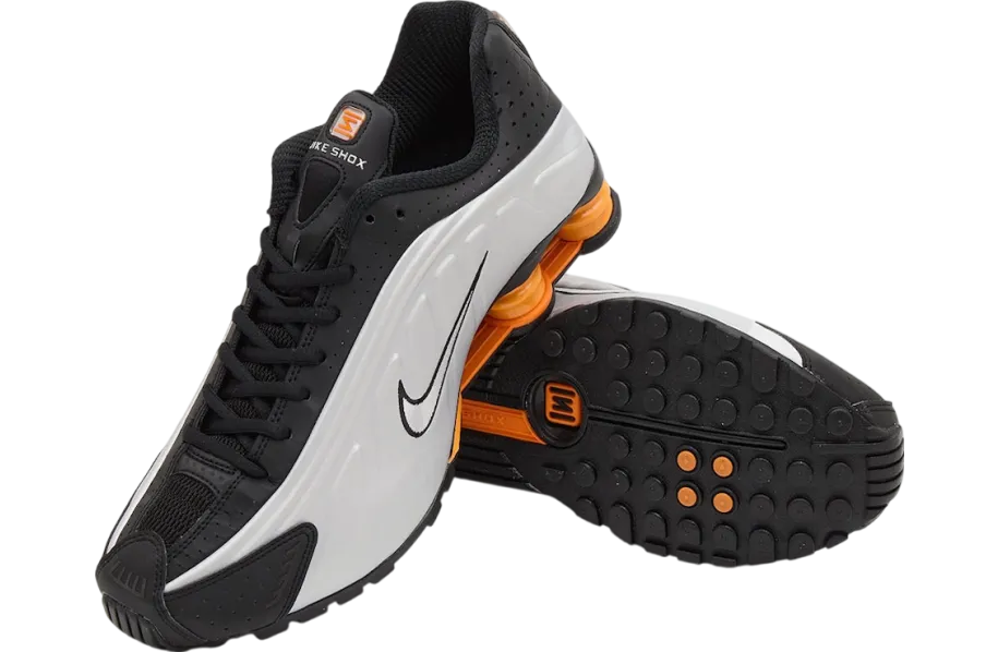 nike shox r4 black bright mandarin 0