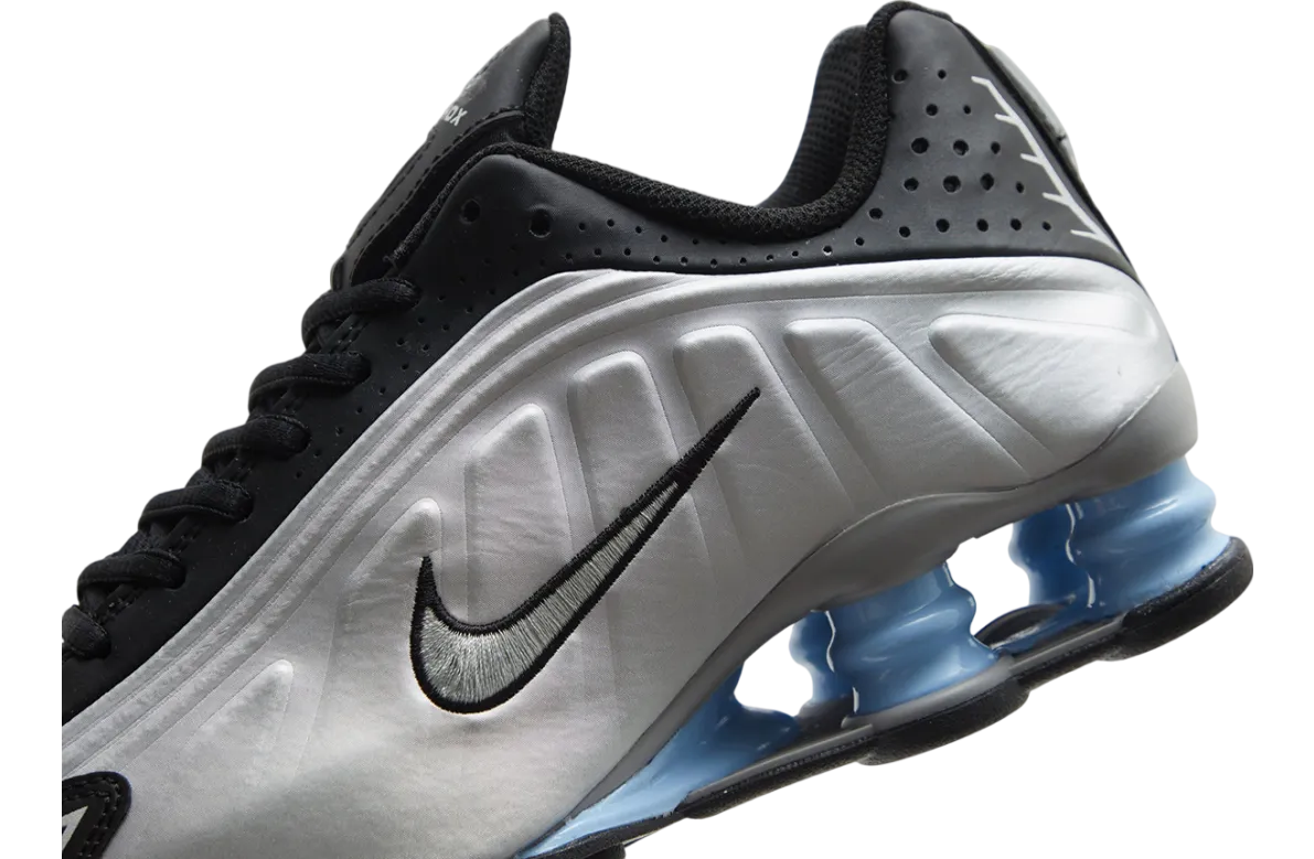 nike shox r4 metallic silver psychic blue 4