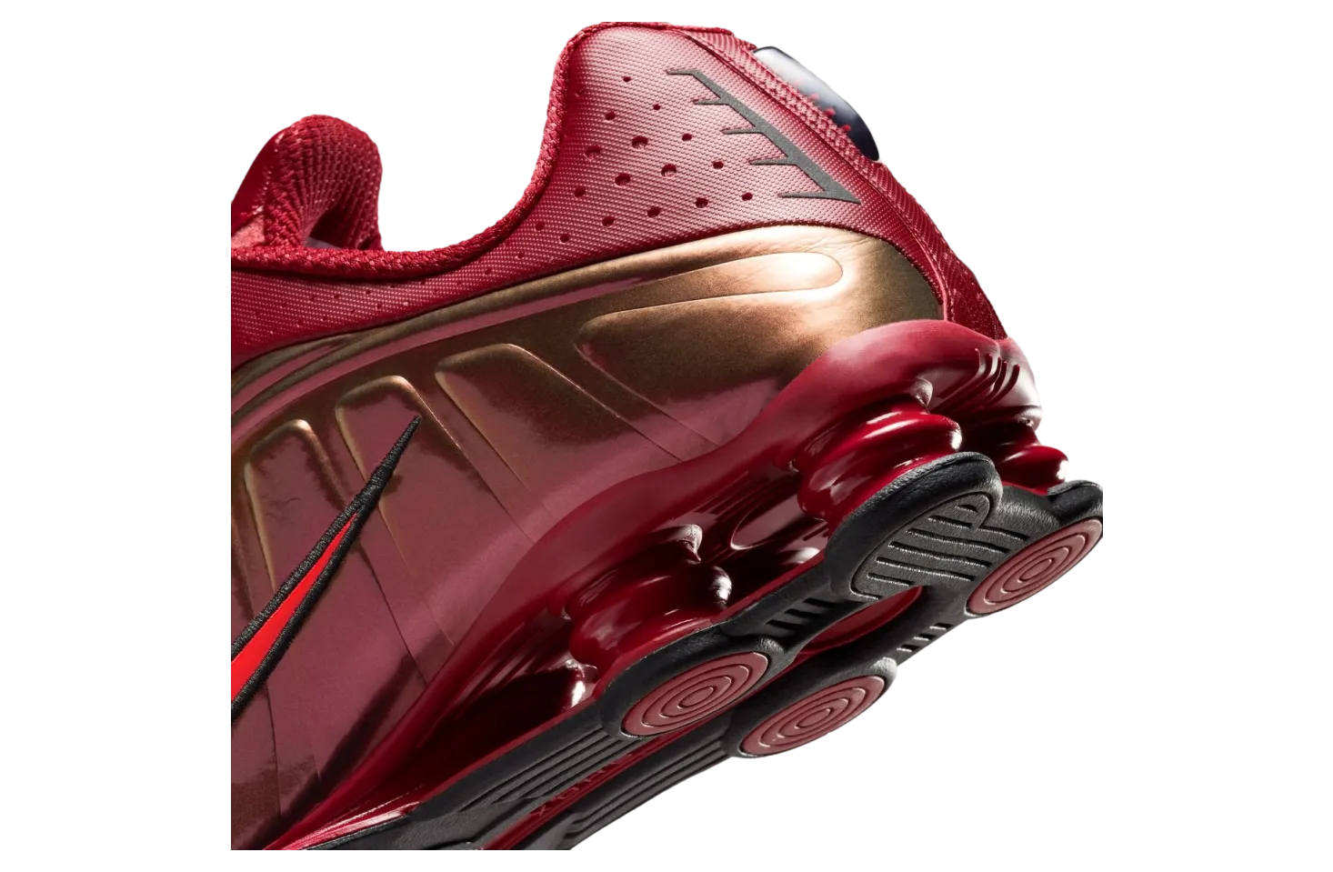 nike shox r4 team crimson black 5