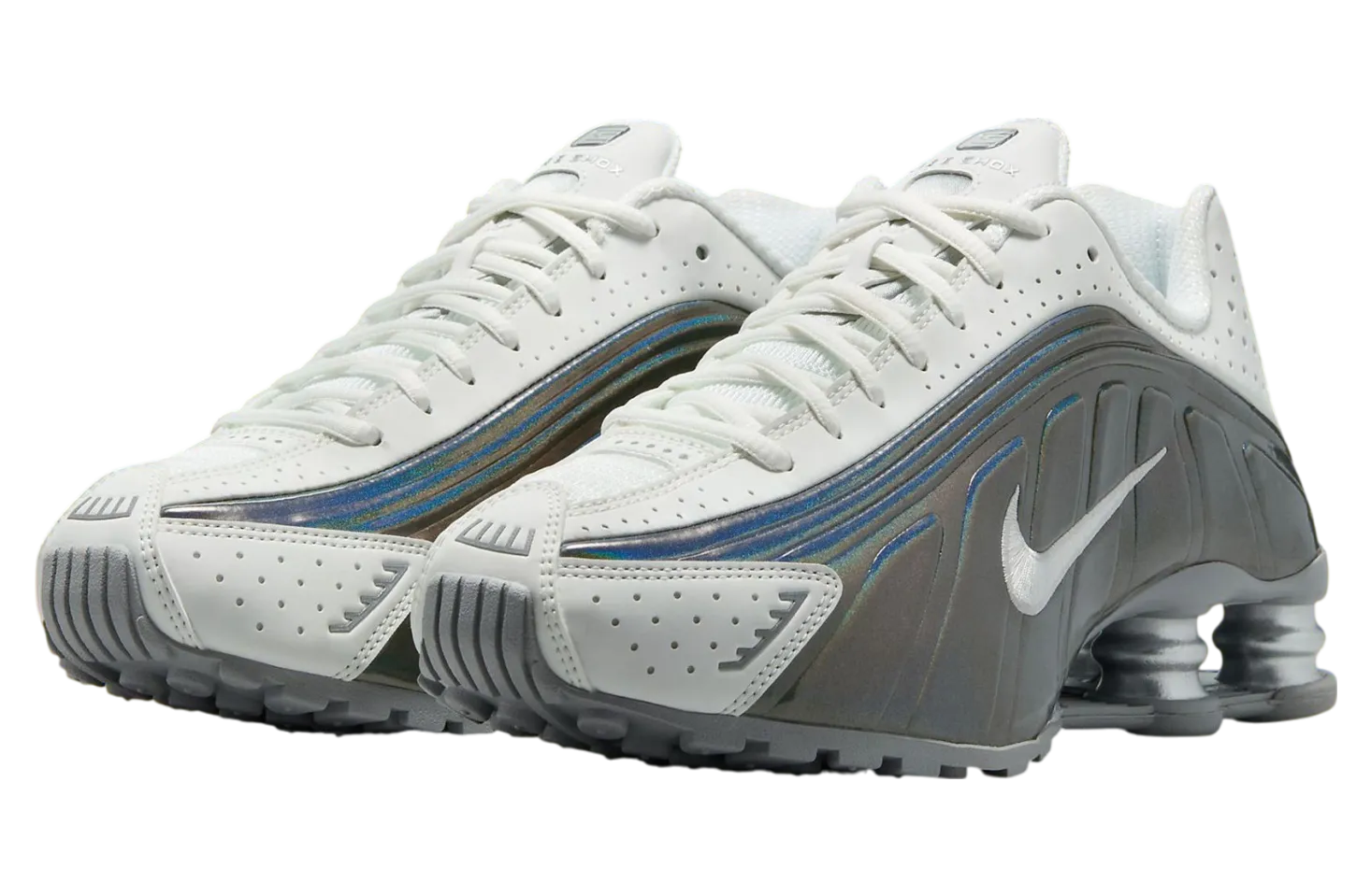 nike shox r4 white iridescent 0