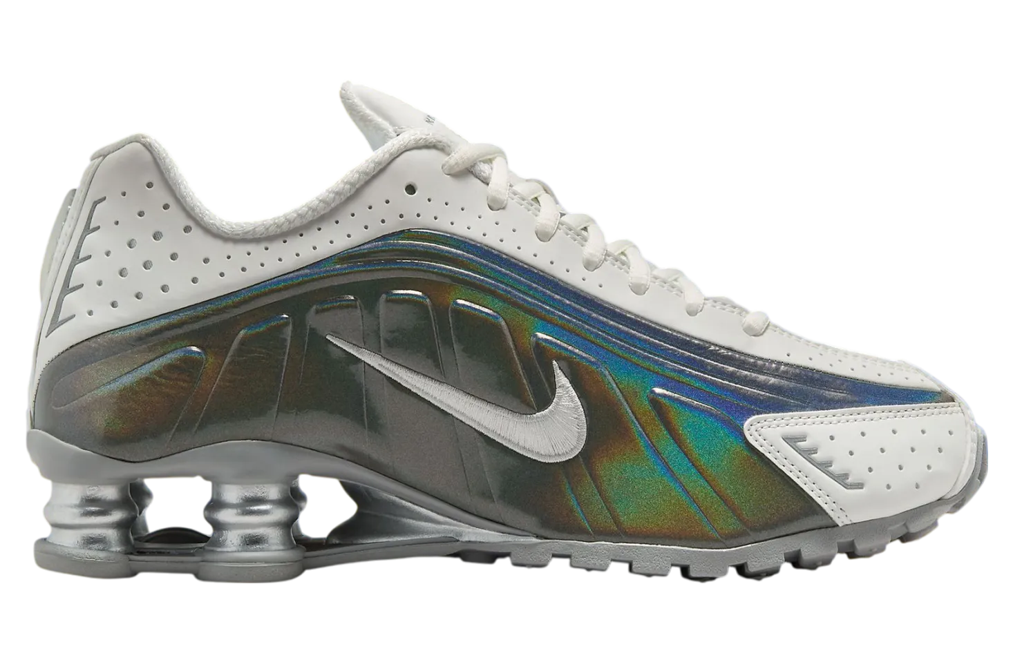 nike shox r4 white iridescent 1