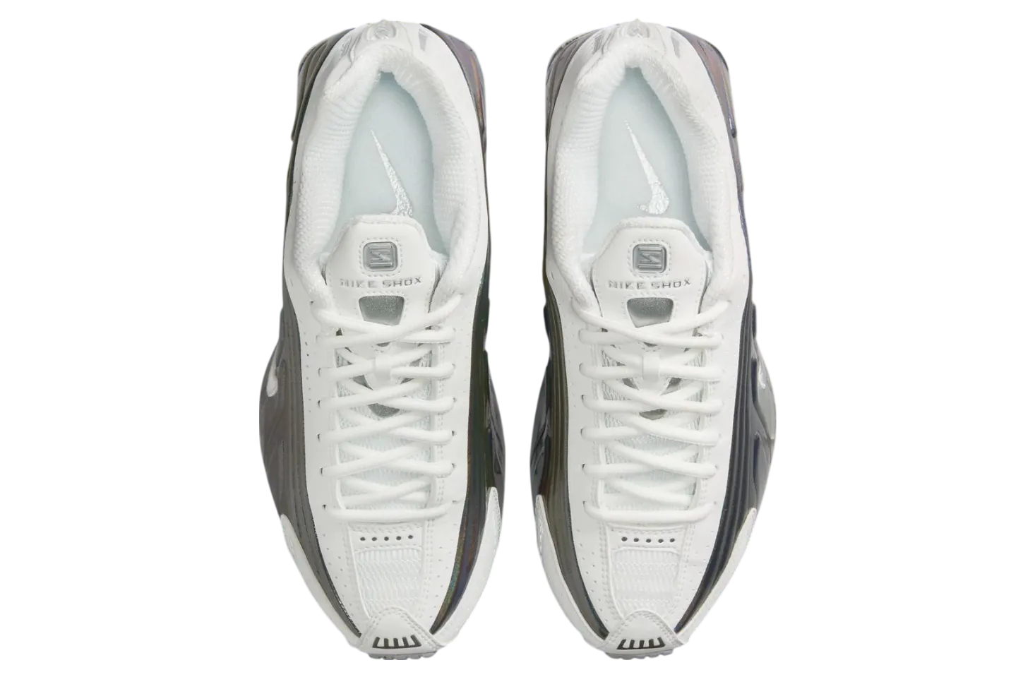 nike shox r4 white iridescent 2