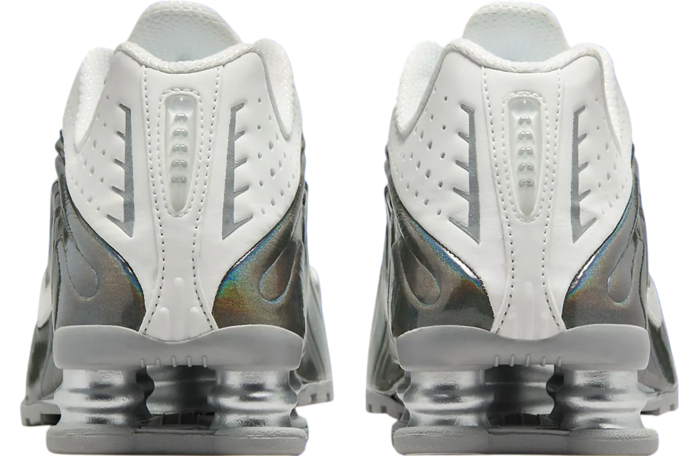 nike shox r4 white iridescent 3