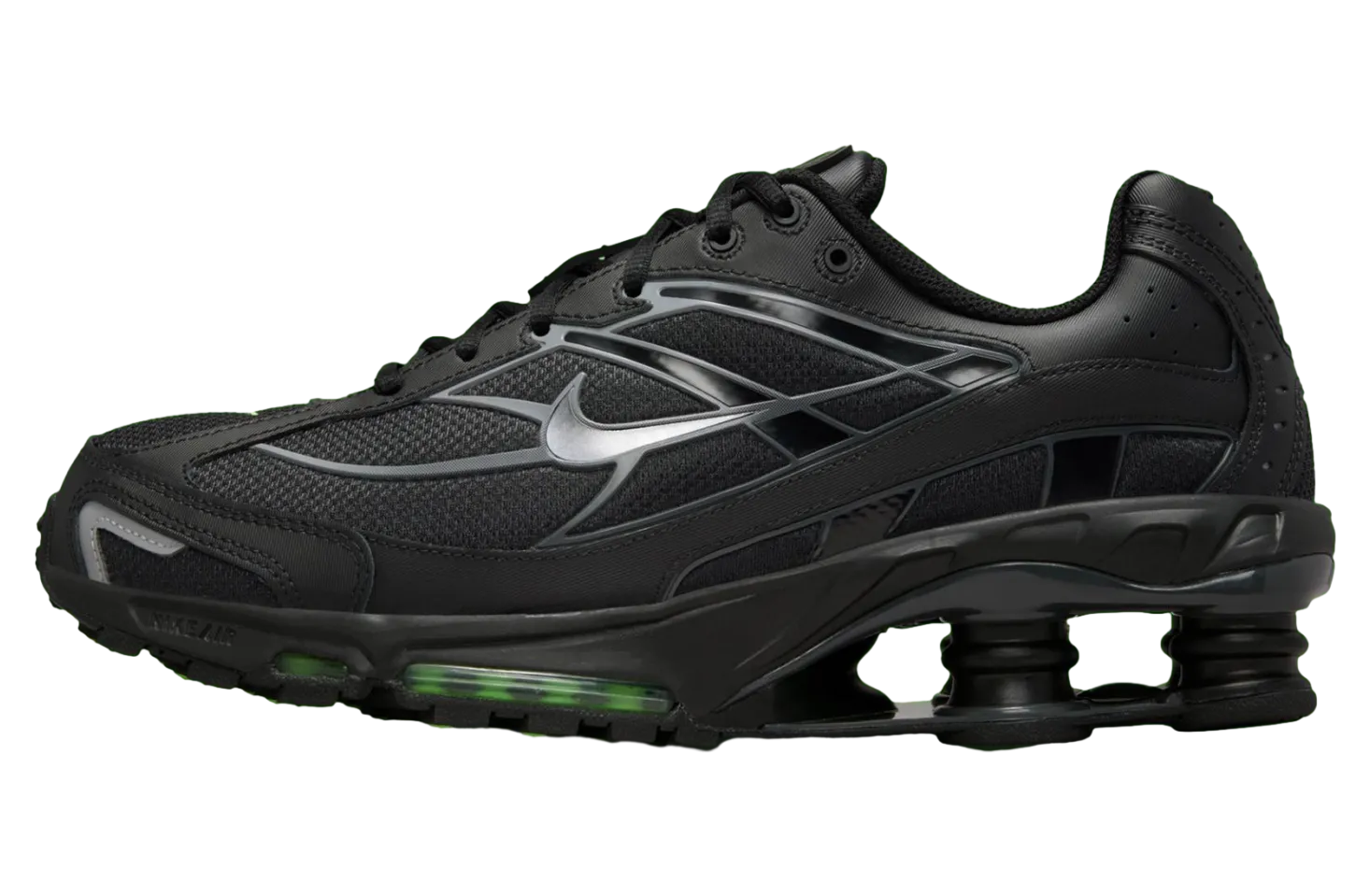 nike shox ride 2 black metallic dark grey