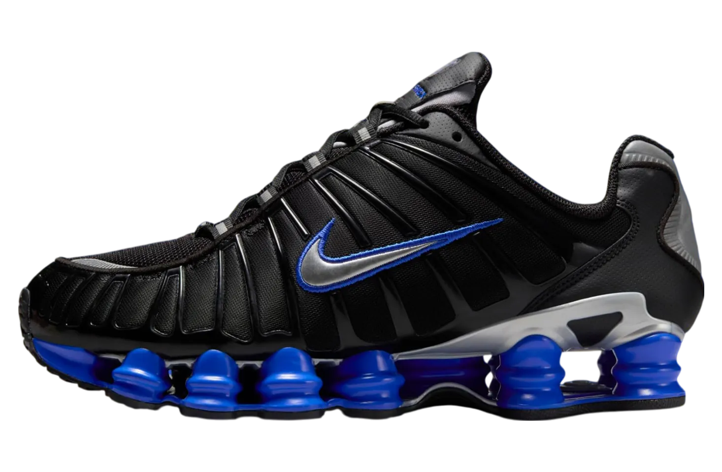 nike shox tl black racer blue silver