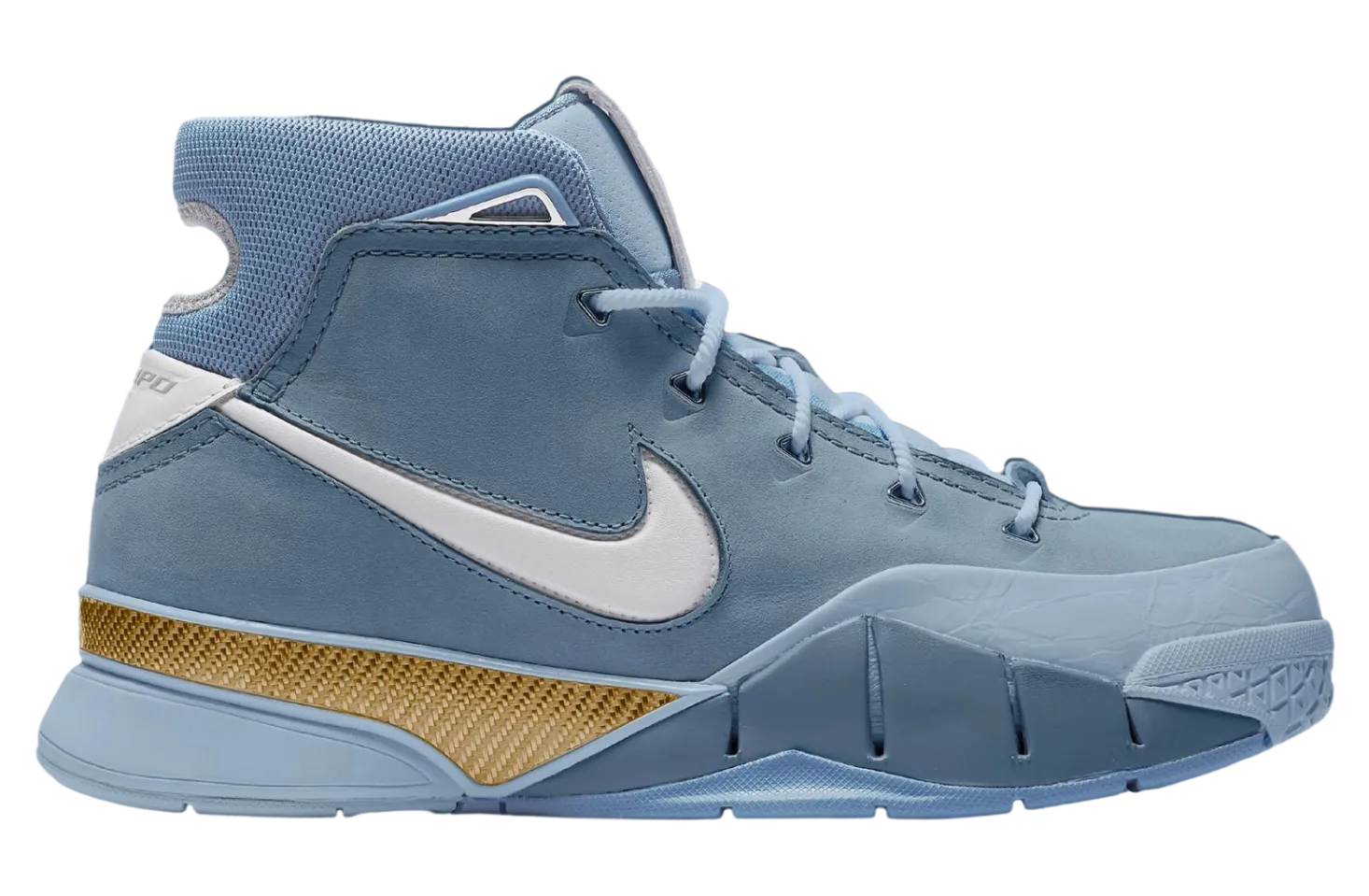 nike zoom kobe 1 protro work blue metallic gold