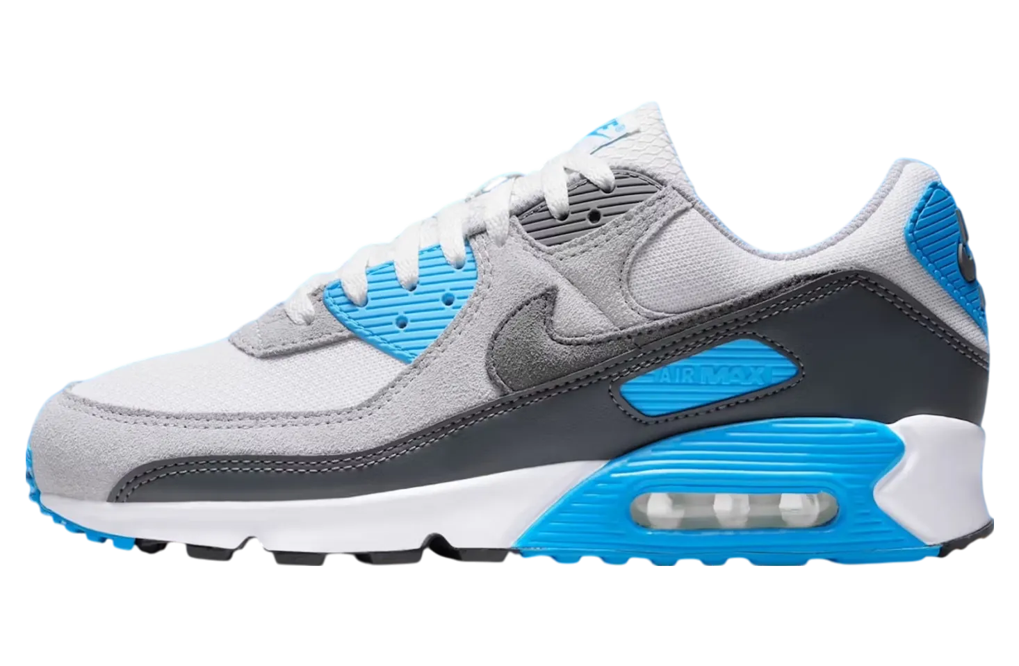 nikes air max 90 platinum tint blue lightning