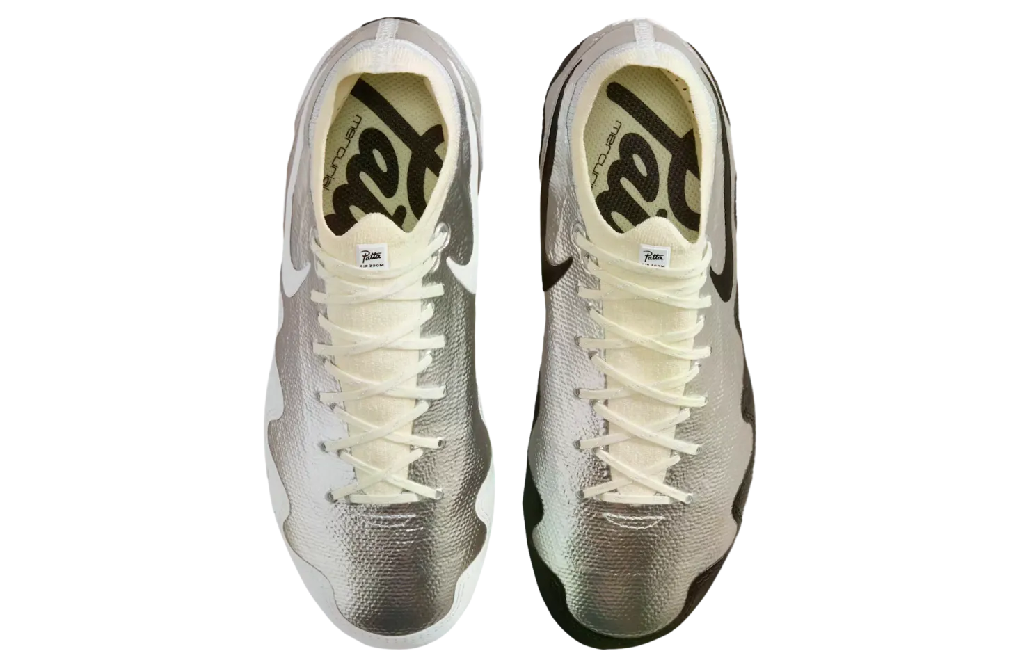 patta x nike mercurial vapor 16 elite fg chrome black 2