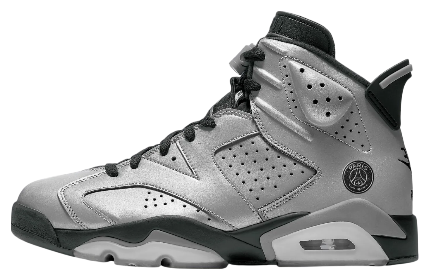 psg x air jordan 6 metallic silver pure platinum