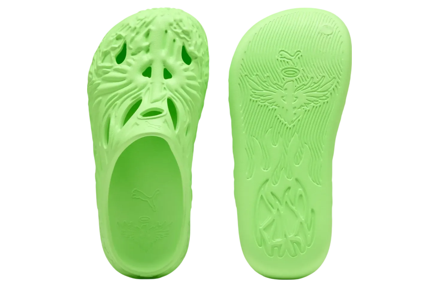 puma mb 04 slide neon green 1