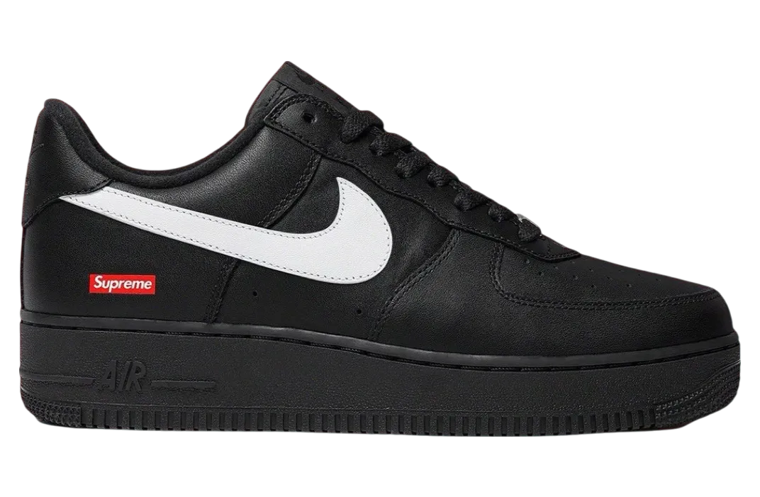 supreme x nike air force 1 low black white
