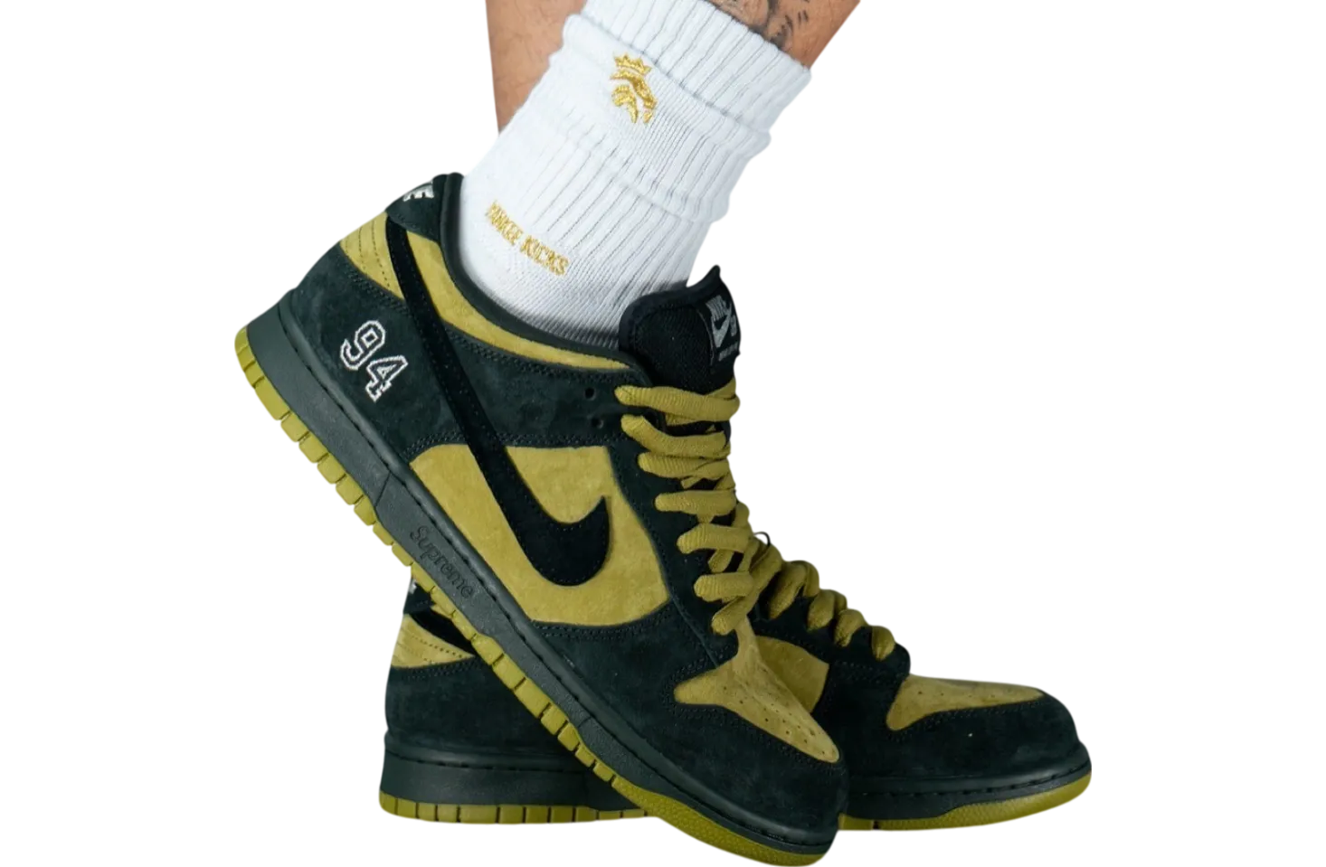 supreme x nike sb dunk low camper green camper green black 2