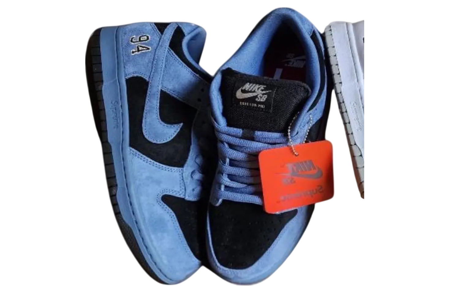 supreme x nike sb dunk low ocean fog ocean fog black 0