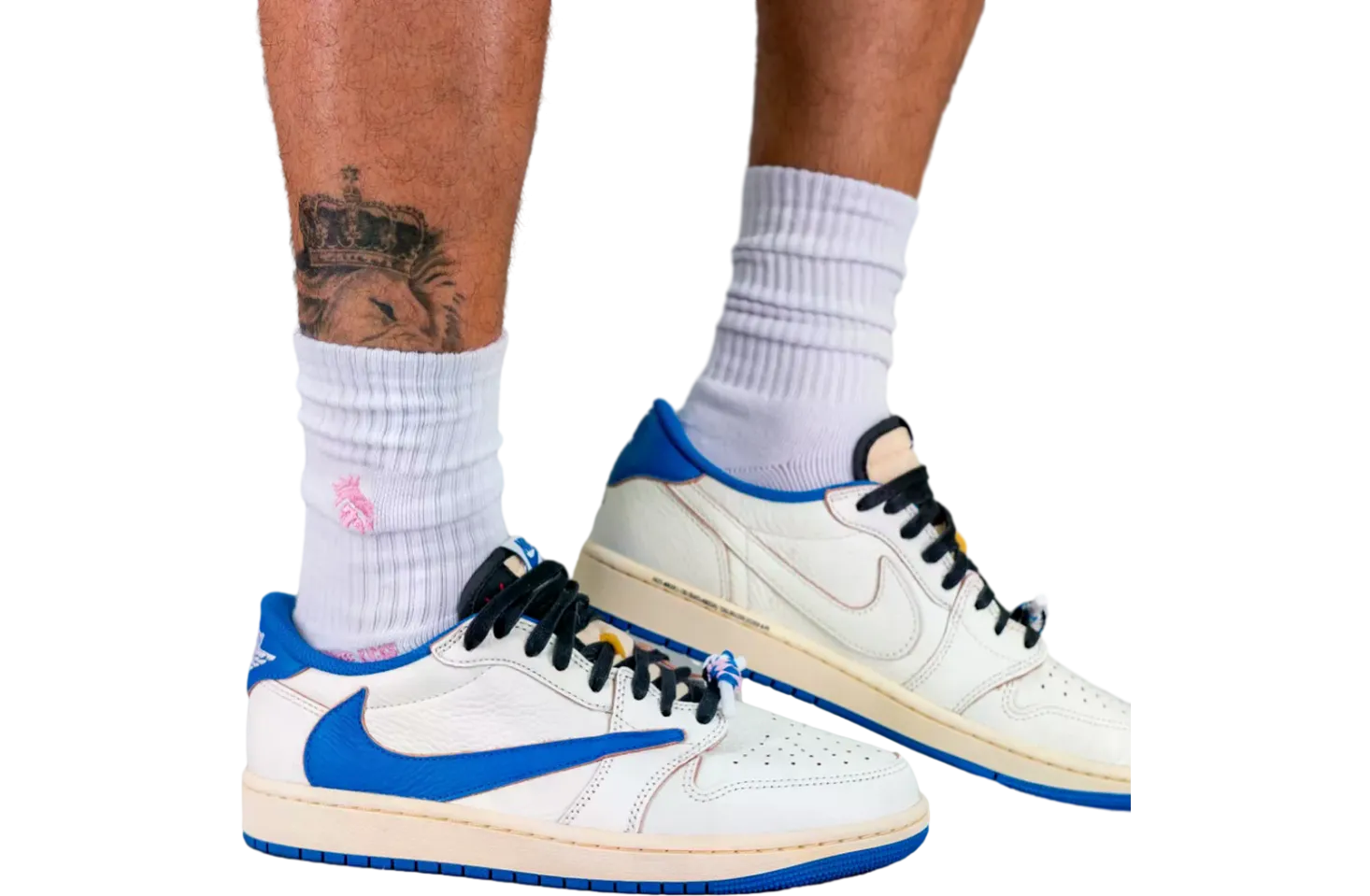 travis scott x fragment air jordan 1 low sail military blue 2