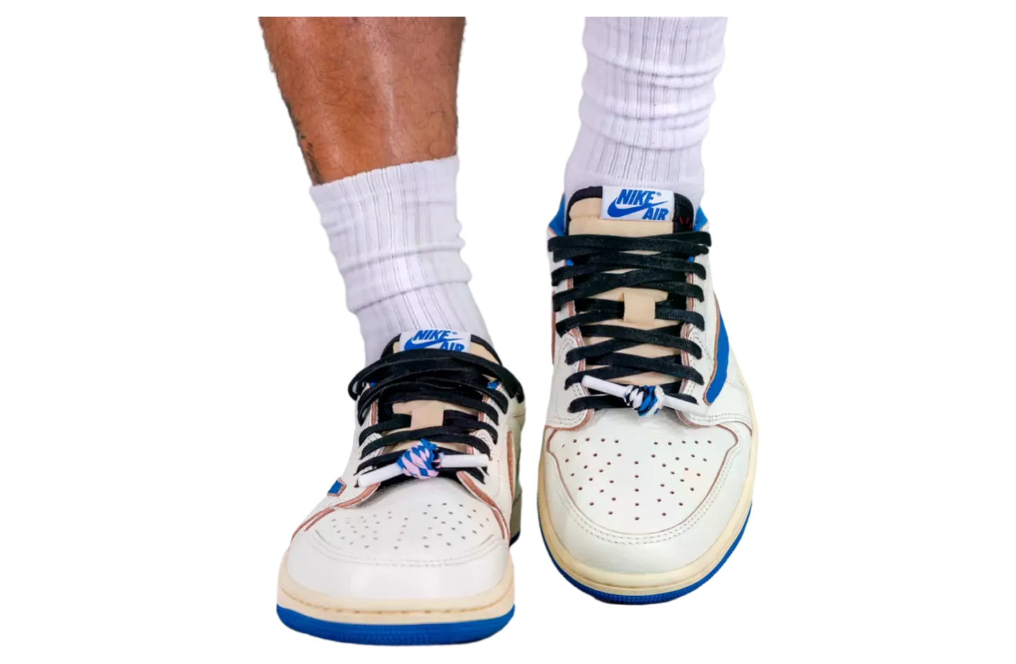 travis scott x fragment air jordan 1 low sail military blue 4