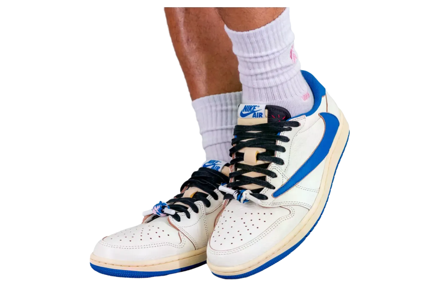 travis scott x fragment air jordan 1 low sail military blue 5
