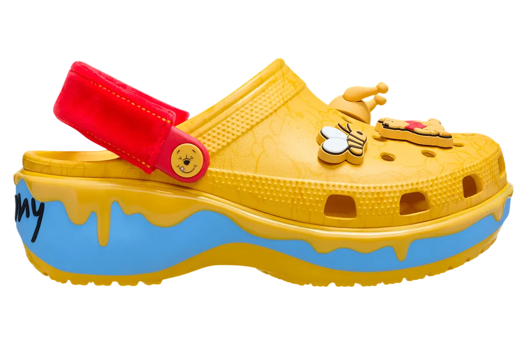 winnie the pooh x crocs platform clog wmns